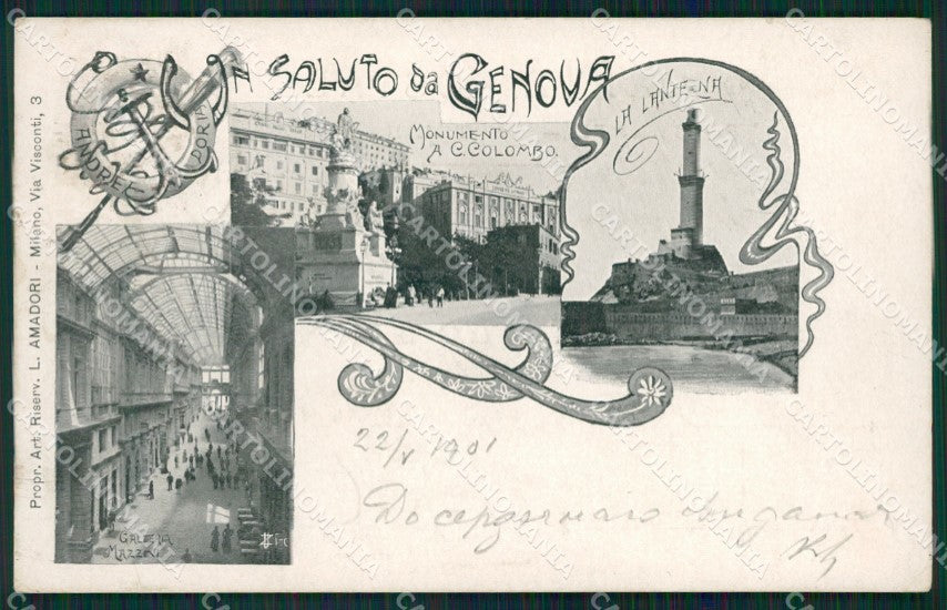 Genova Città Saluti da cartolina QZ5584 – fronte