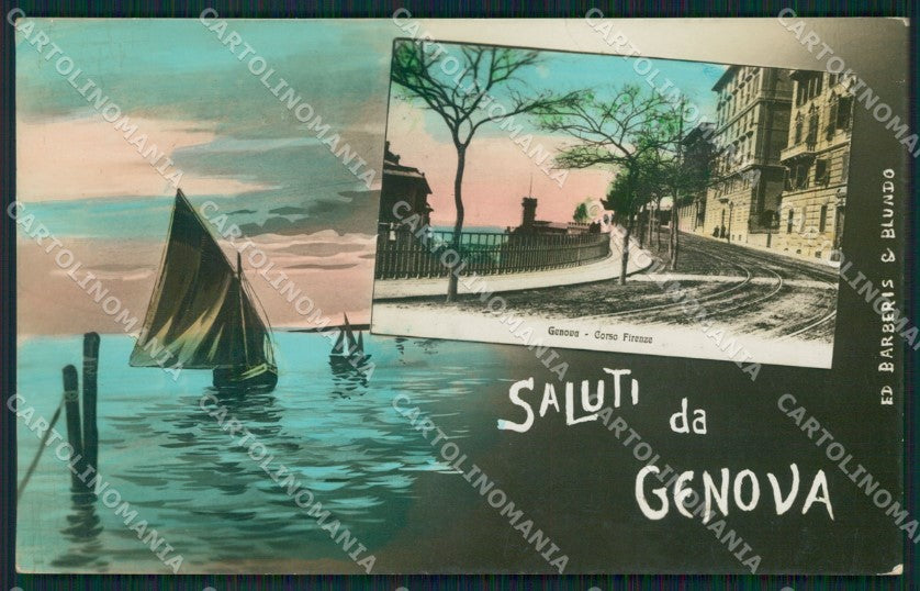 Genova Città Saluti da Foto cartolina QZ5591 – fronte