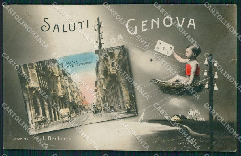 Genova Città Saluti da ABRASA Foto cartolina QZ5592 – fronte