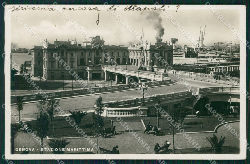 Genova Città Stazione Marittima Foto cartolina QZ5593 – fronte