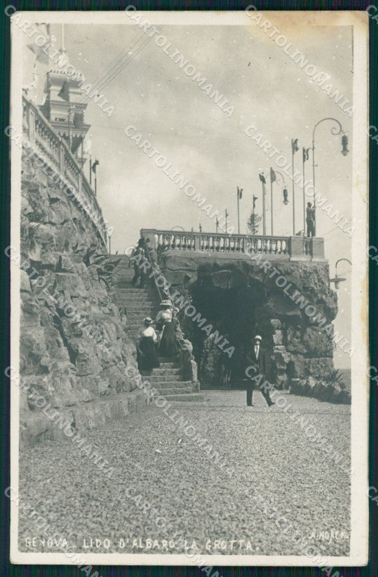 Genova Città Lido D'Albaro MACCHIA Foto cartolina QZ5599 – fronte