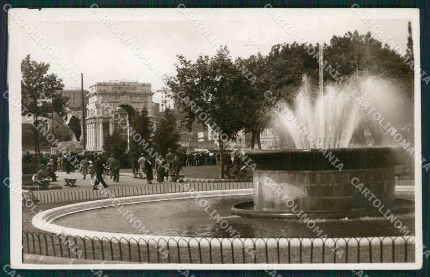 Genova Città Piazza Vittoria Fontana cartolina QZ5603 – fronte
