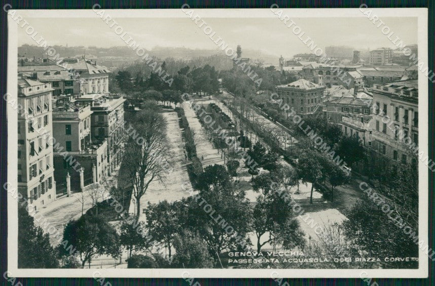 Genova Città Piazza Corvetto Foto cartolina QZ5614 – fronte
