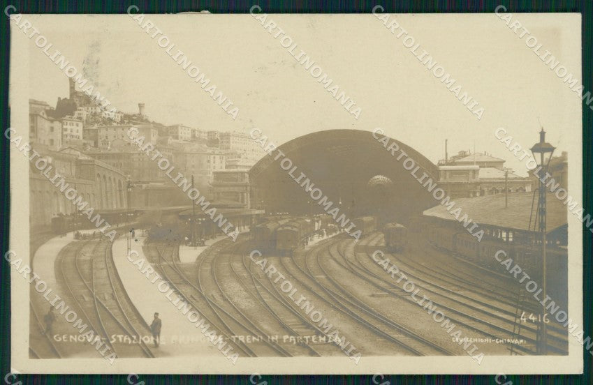 Genova Città Stazione Principe Treno Civicchioni Foto cartolina QZ5617 – fronte
