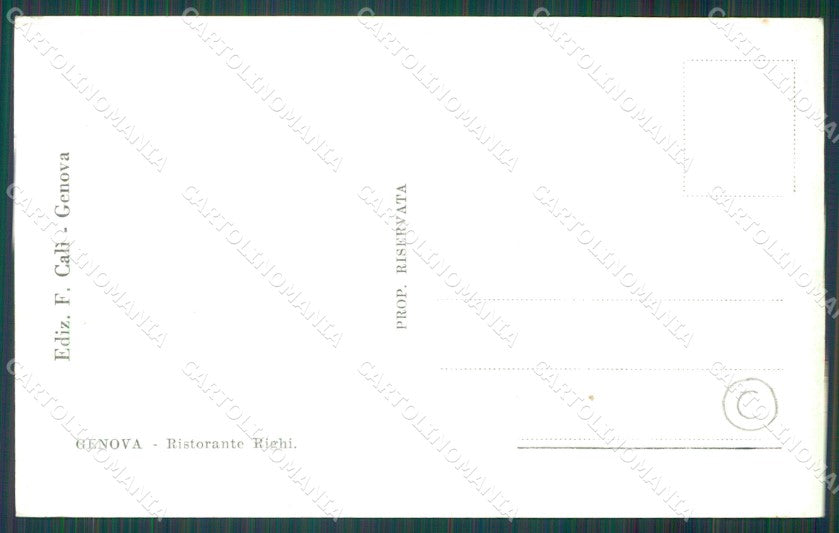Genova Città Ristorante Righi Foto cartolina QZ5619 – retro