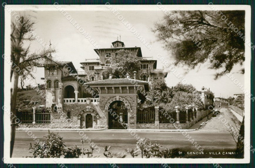 Genova Città Villa Canali Foto cartolina QZ5621 – fronte