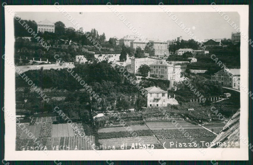 Genova Città Colline D'Albaro Piazza Tommaseo Foto cartolina QZ5644 – fronte