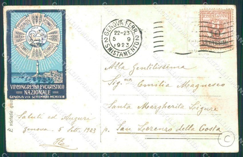 Genova Città VII Congresso Eucaristico Foto cartolina QZ5670 – retro