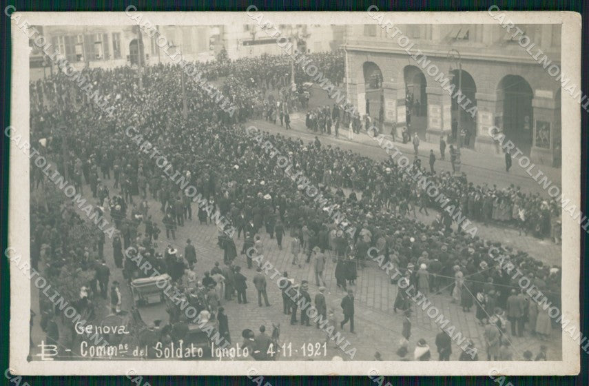 Genova Città Commemorazione del Soldato Ignoto Foto cartolina QZ5675 – fronte