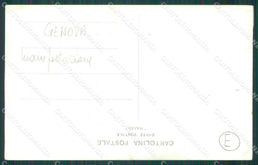 Genova Città Manifestazione Foto cartolina QZ5676 – retro