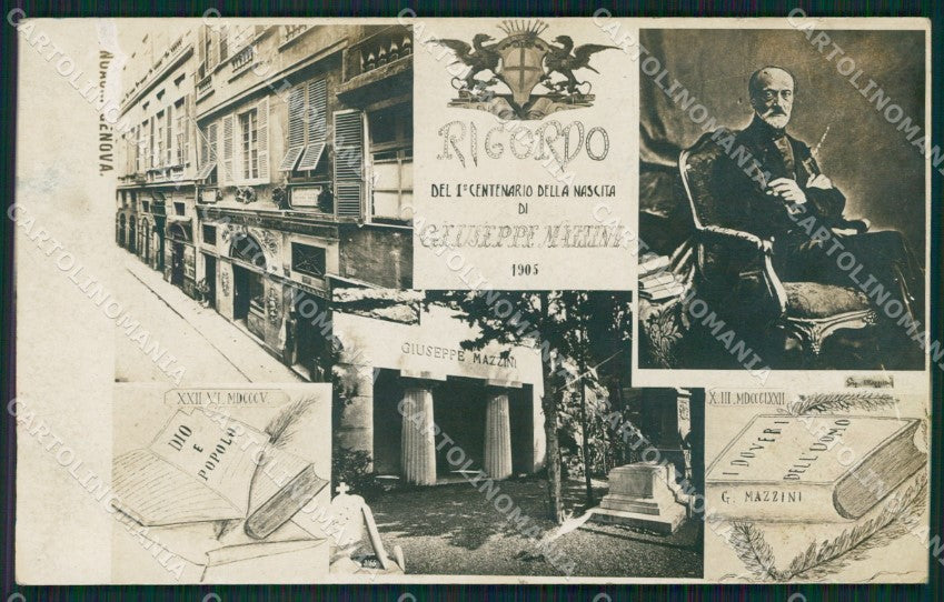 Genova Città Giuseppe Mazzini Foto cartolina QZ5682 – fronte