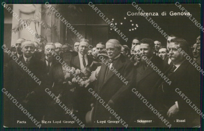 Genova Città Conferenza Loyd George Sckanzer Rossi Foto cartolina QZ5687 – fronte