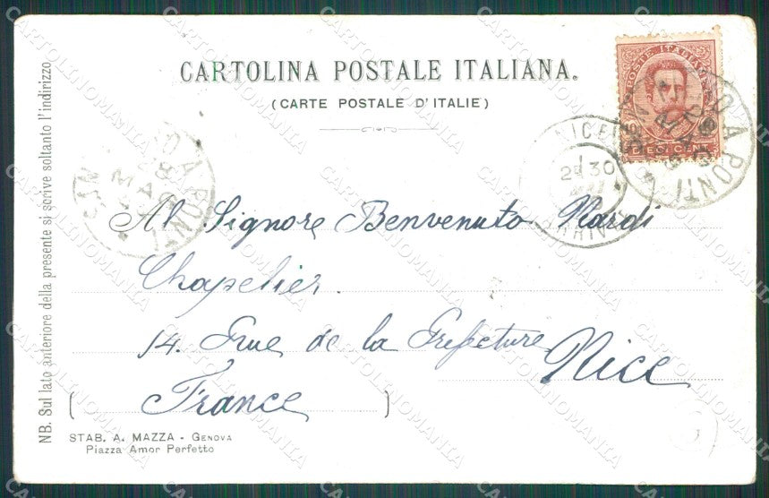 Genova Città Esposizione 1899 Fiori Ortaggi Ovicoltura cartolina QZ5688 – retro