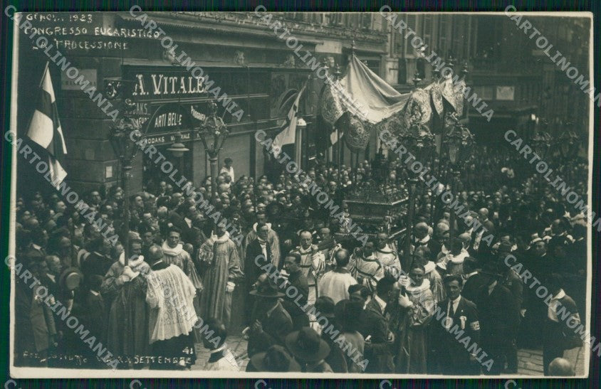 Genova Città Congresso Eucaristico Processione Foto cartolina QZ5696 – fronte