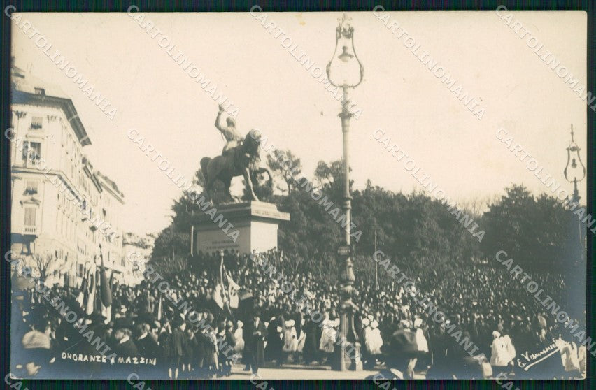 Genova Città Onoranze a Mazzini Foto cartolina QZ5697 – fronte