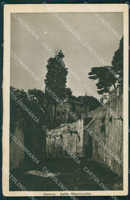 Genova Città Salita Misericordia cartolina QZ5719 – fronte