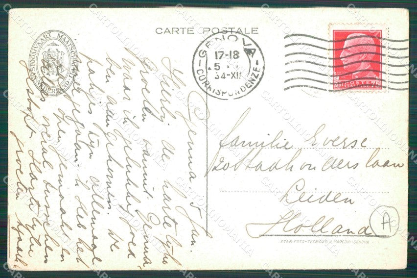 Genova Città Salita Misericordia cartolina QZ5719 – retro