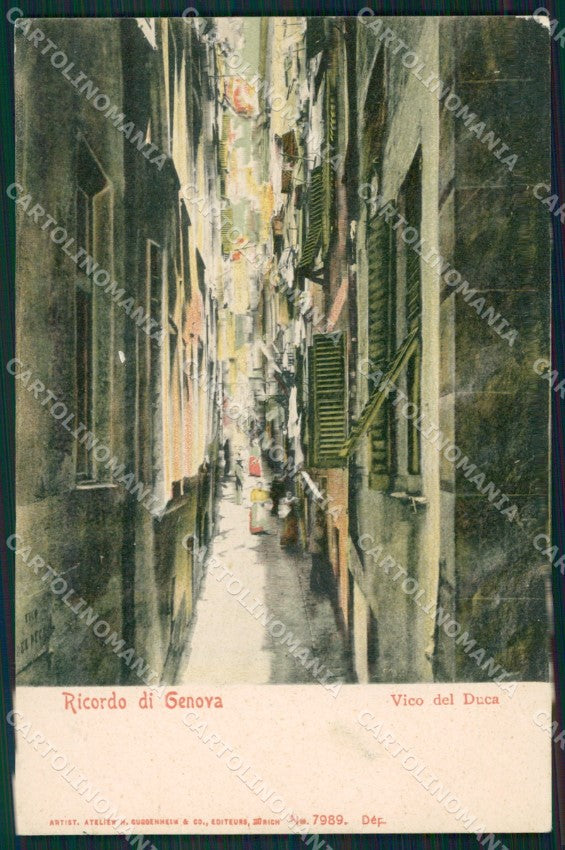Genova Città Vico del Duca STRAPPINO cartolina QZ5720 – fronte