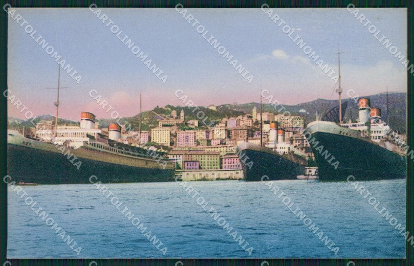 Genova Città Porto RETRO BIANCO cartolina QZ5722 – fronte