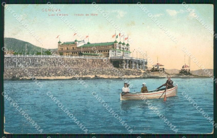 Genova Città Lido D'Albaro cartolina QZ5724 – fronte