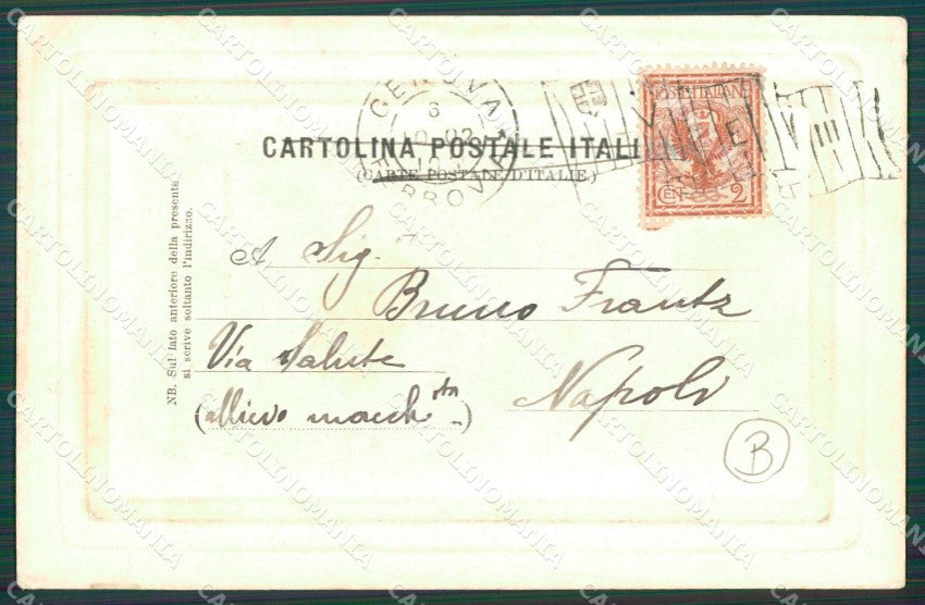Genova Città Piazza Banchi STRAPPINO cartolina QZ5734 – retro