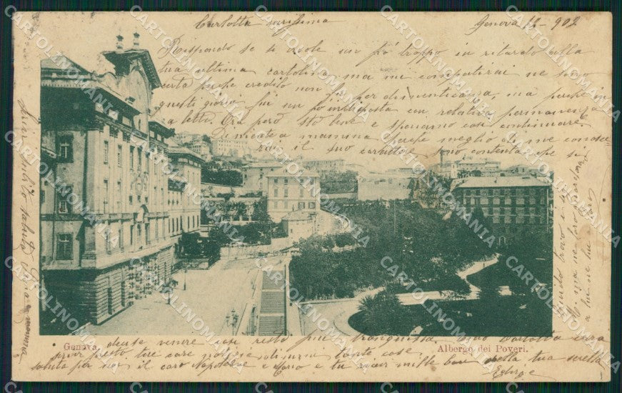 Genova Città Albergo di Poveri ABRASA cartolina QZ5737 – fronte