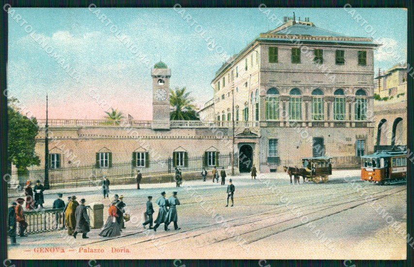 Genova Città Palazzo Doria Tram cartolina QZ5739 – fronte