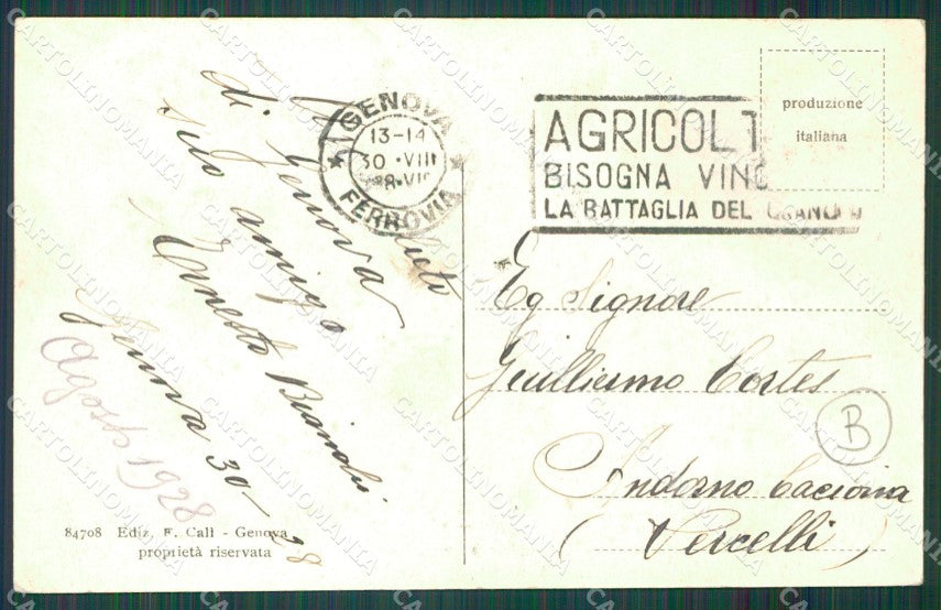 Genova Città Circonvallazione a Mare Tram Chiaro di Luna cartolina QZ5747 – retro