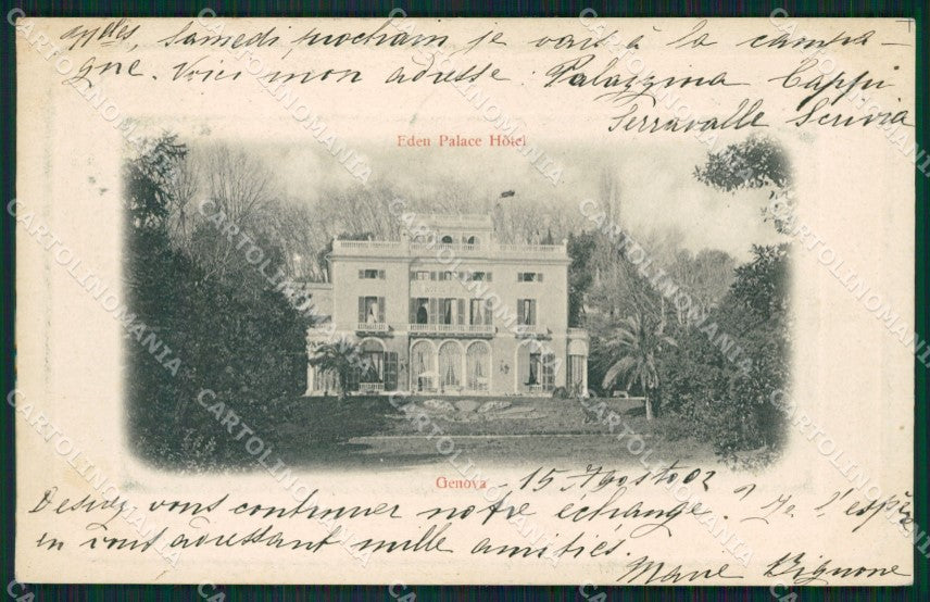 Genova Città Hotel Eden Palace cartolina QZ5749 – fronte