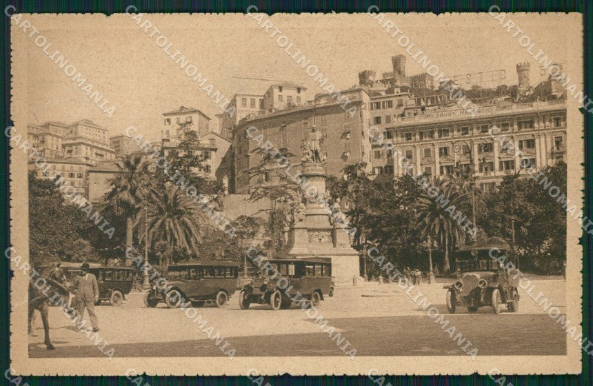 Genova Città Albergo Savoy Majestic Auto cartolina QZ5754 – fronte