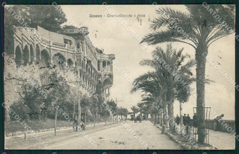Genova Città Circonvallazione a Mare PIEGHINA cartolina QZ5758 – fronte