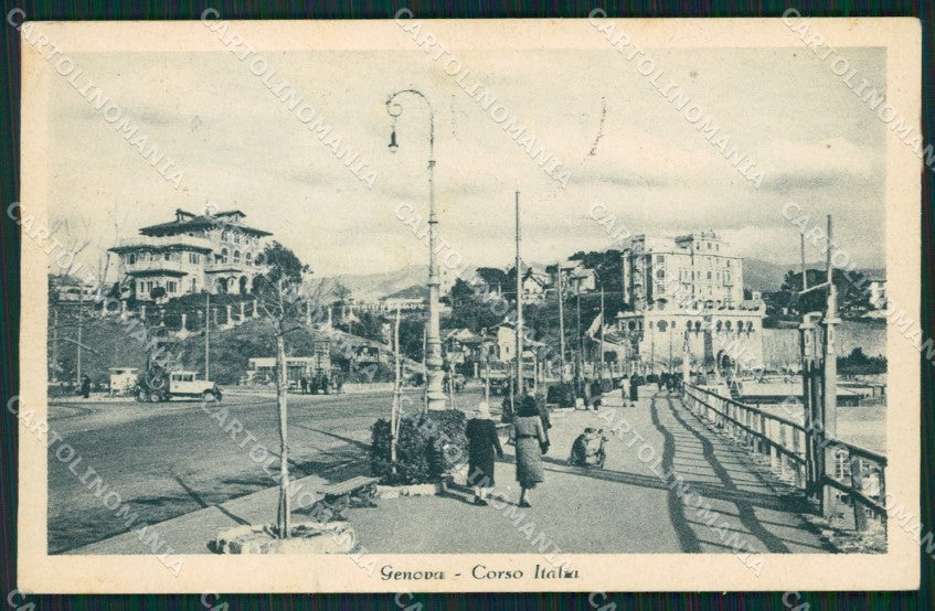 Genova Città Corso Italia STRAPPINO cartolina QZ5765 – fronte