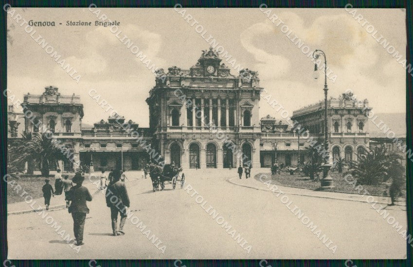 Genova Città Stazione Brignole Carrozza cartolina QZ5767 – fronte
