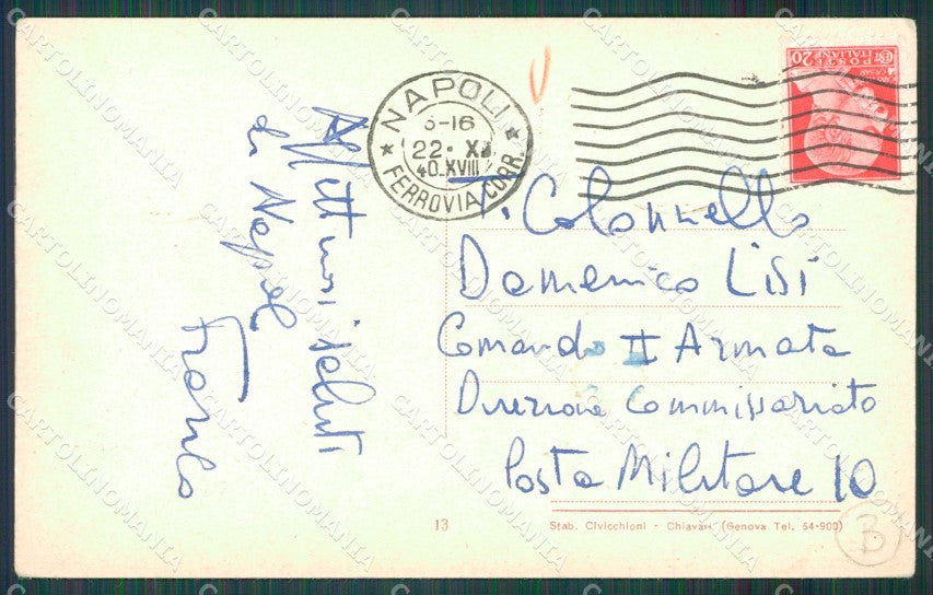 Genova Città Piazza Tommaseo Corriere PIEGHINE cartolina QZ5769 – retro