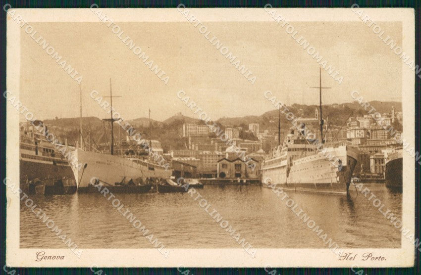 Genova Città Porto cartolina QZ5770 – fronte