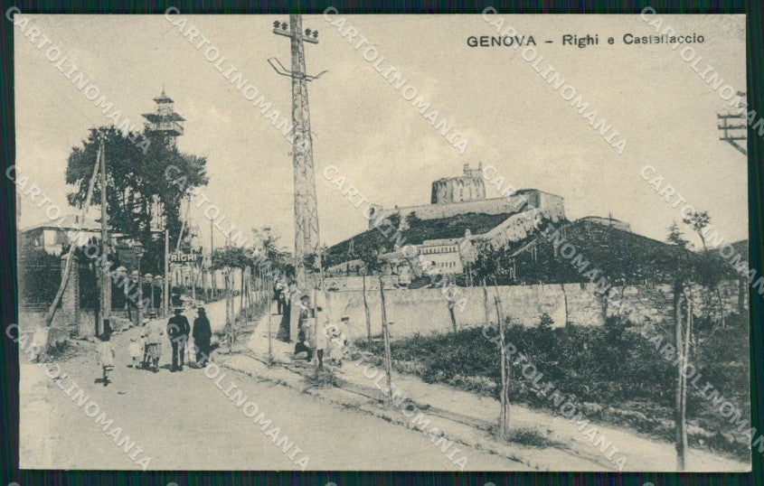Genova Città Castellaccio Righi cartolina QZ5786 – fronte