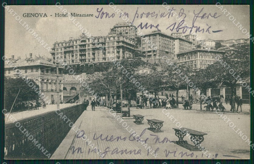 Genova Città Hotel Miramare cartolina QZ5793 – fronte