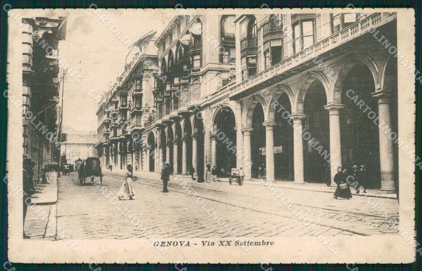 Genova Città XX Settembre cartolina QZ5808 – fronte
