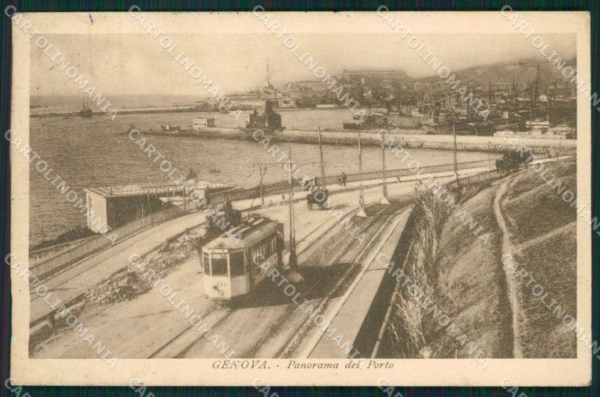 Genova Città Porto Tram cartolina QZ5810 – fronte