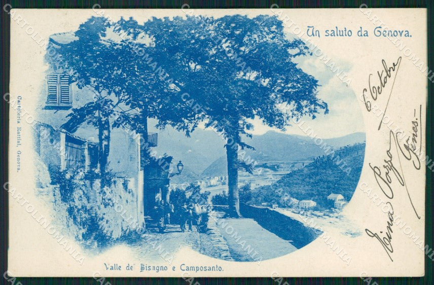 Genova Città Valle Bisagno Camposanto cartolina QZ5818 – fronte