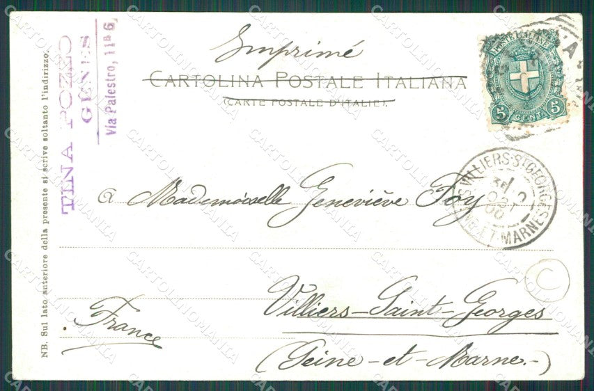 Genova Città Valle Bisagno Camposanto cartolina QZ5818 – retro
