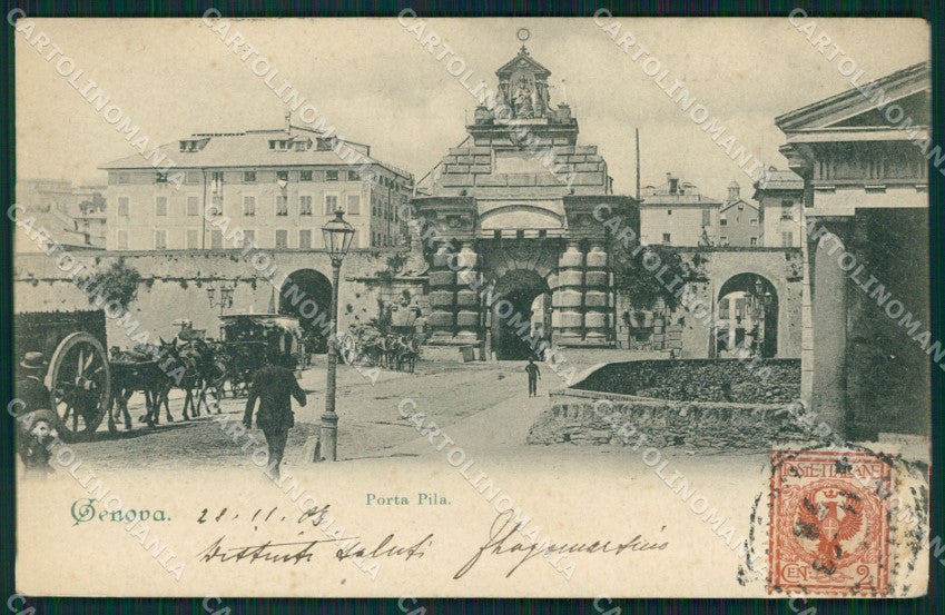 Genova Città Porta Pila cartolina QZ5836 – fronte