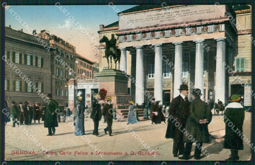 Genova Città Teatro Garibaldi cartolina QZ5841 – fronte