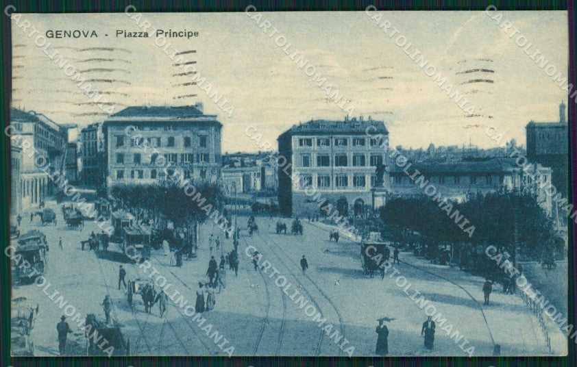 Genova Città Piazza Principe Tram cartolina QZ5854 – fronte