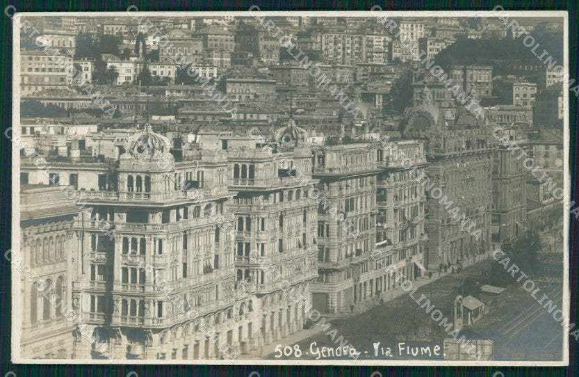 Genova Città Via Fiume Foto cartolina QZ5858 – fronte