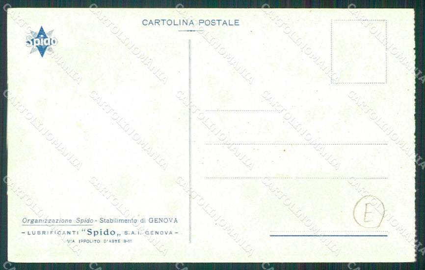Genova Città Stabilimento Spido Lubrificanti cartolina QZ5867 – retro