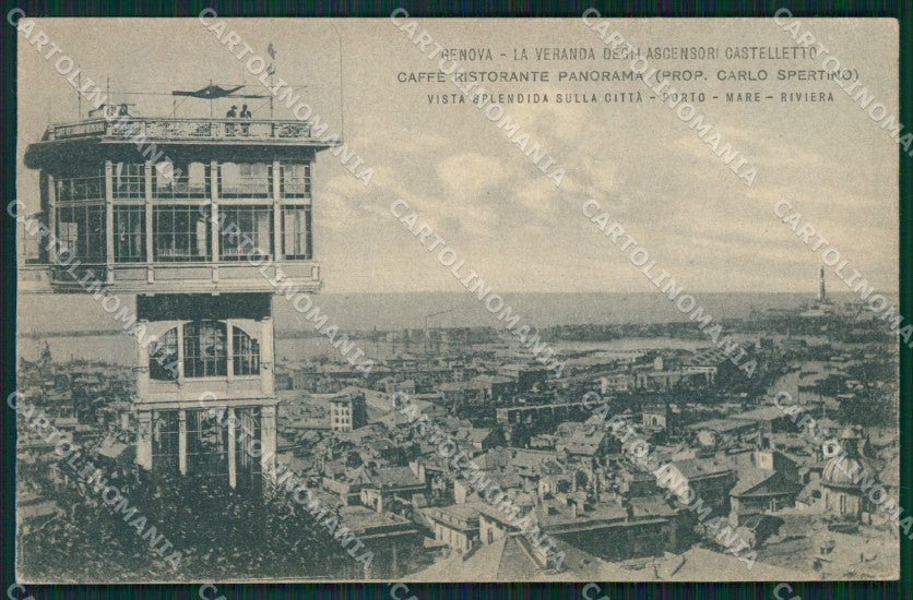 Genova Città Castelletto PIEGHE cartolina QZ5873 – fronte
