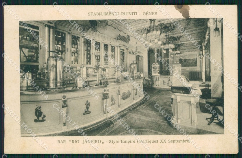 Genova Città Bar Rio Janeiro MACCHIA cartolina QZ5878 – fronte