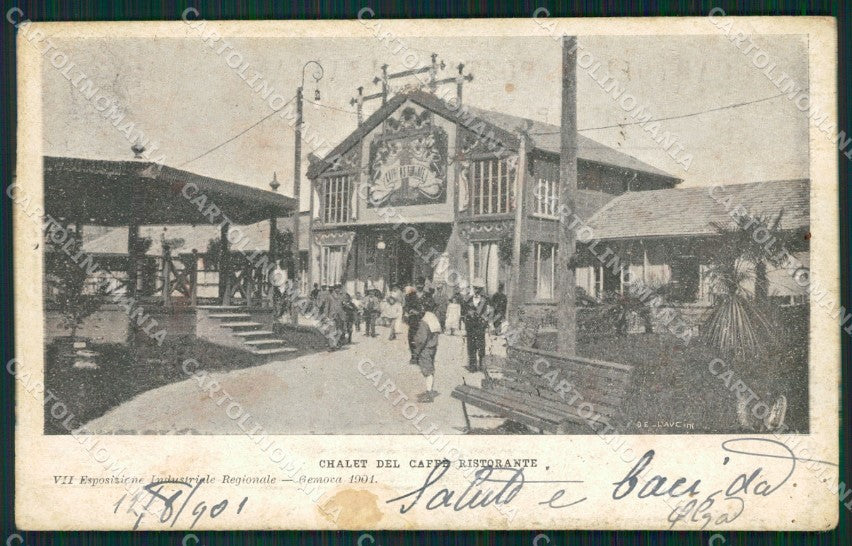 Genova Città Esposizione Industriale 1901 ABRASA MACCHIA cartolina QZ5885 – fronte