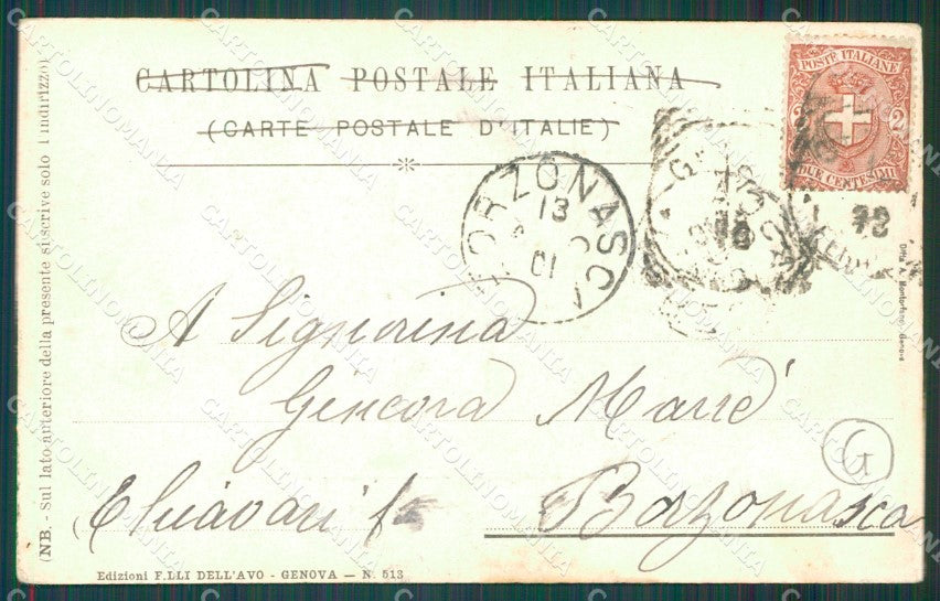 Genova Città Esposizione Industriale 1901 ABRASA MACCHIA cartolina QZ5885 – retro